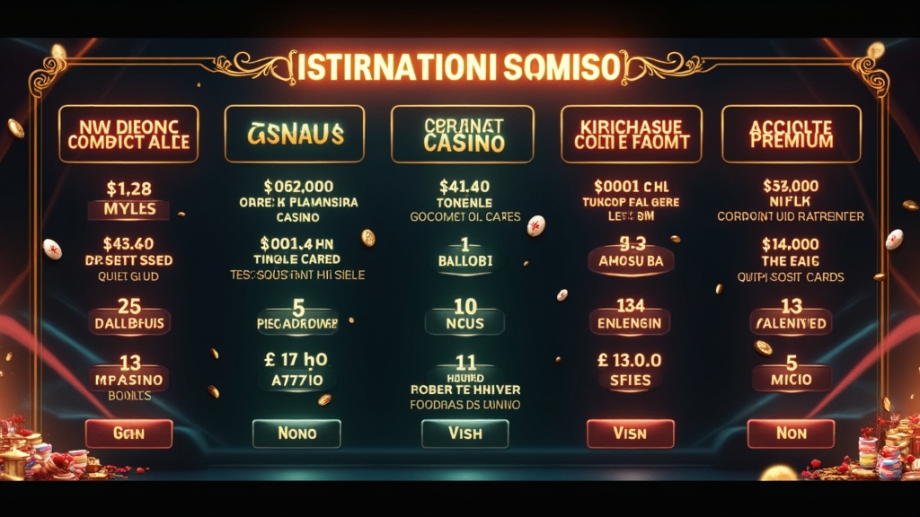 Vergleichstafel mit internationalen Bonusbegriffen im Casino
