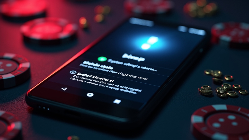 Android-Smartphone mit Installationssymbolen und Systemeinstellungen